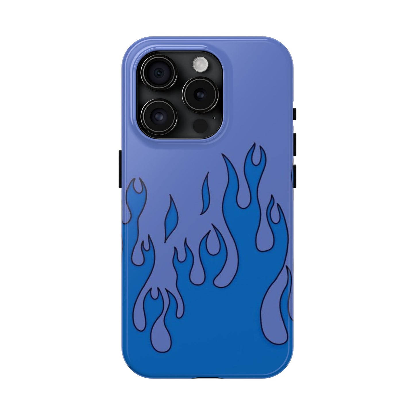 Blue Flames Pattern Phone Case