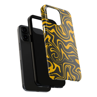 Black and Gold Mix Pattern Phone Case