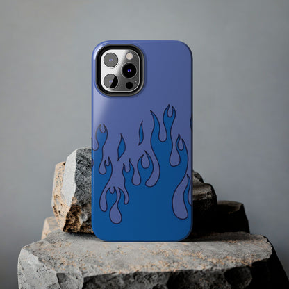 Blue Flames Pattern Phone Case