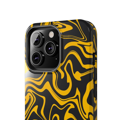 Black and Gold Mix Pattern Phone Case