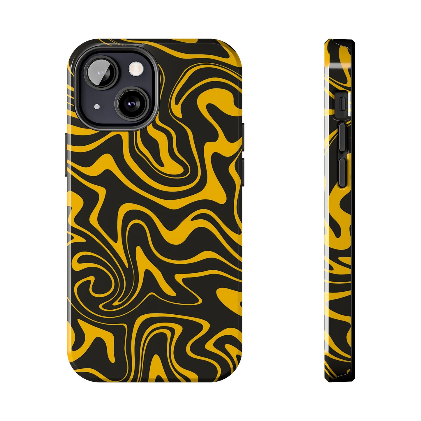 Black and Gold Mix Pattern Phone Case
