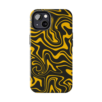 Black and Gold Mix Pattern Phone Case