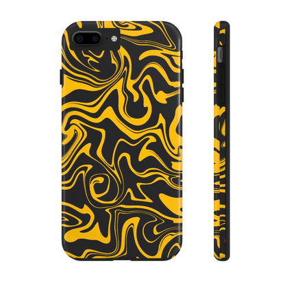 Black and Gold Mix Pattern Phone Case