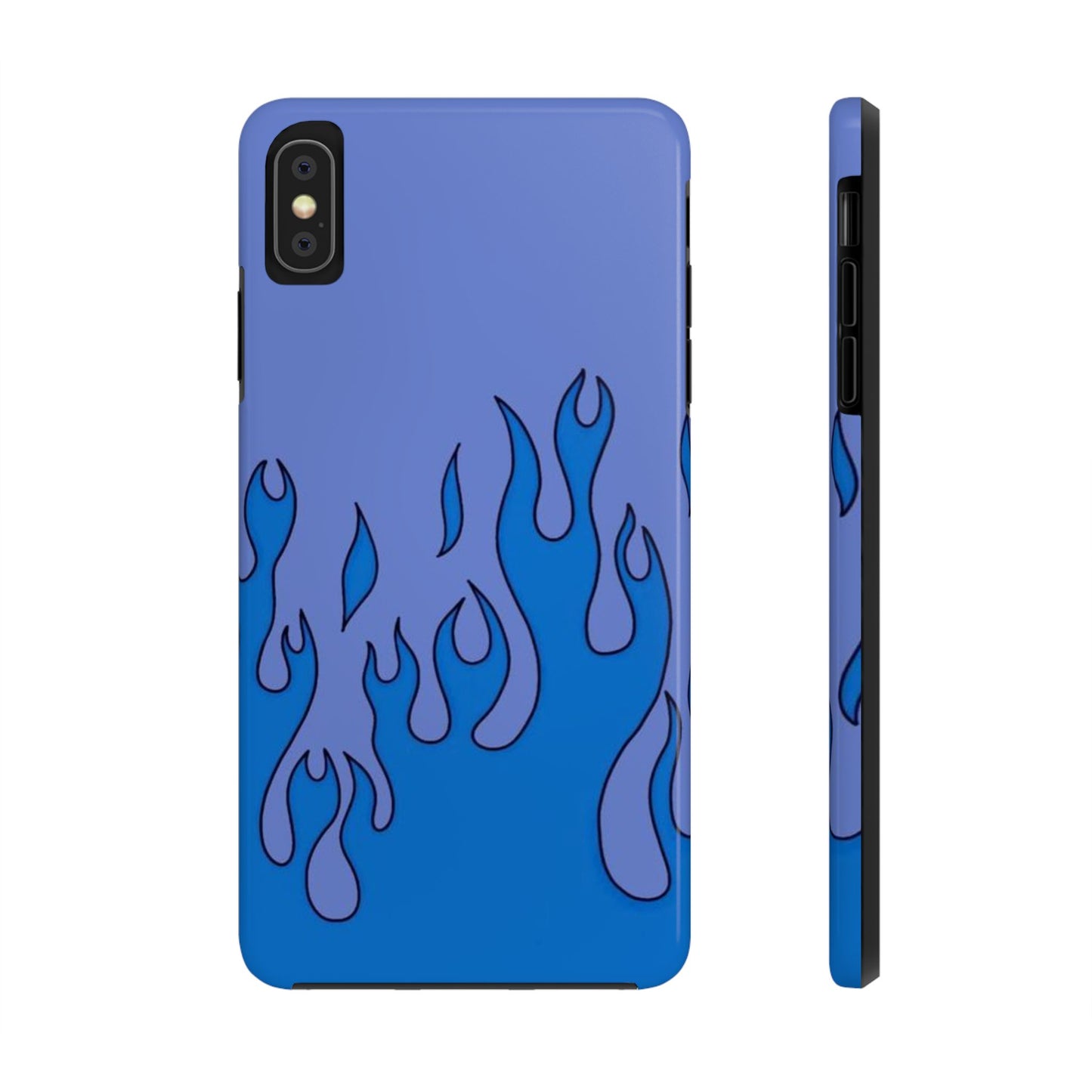 Blue Flames Pattern Phone Case