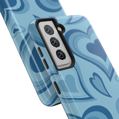 Blue Hearts Pattern Phone Case