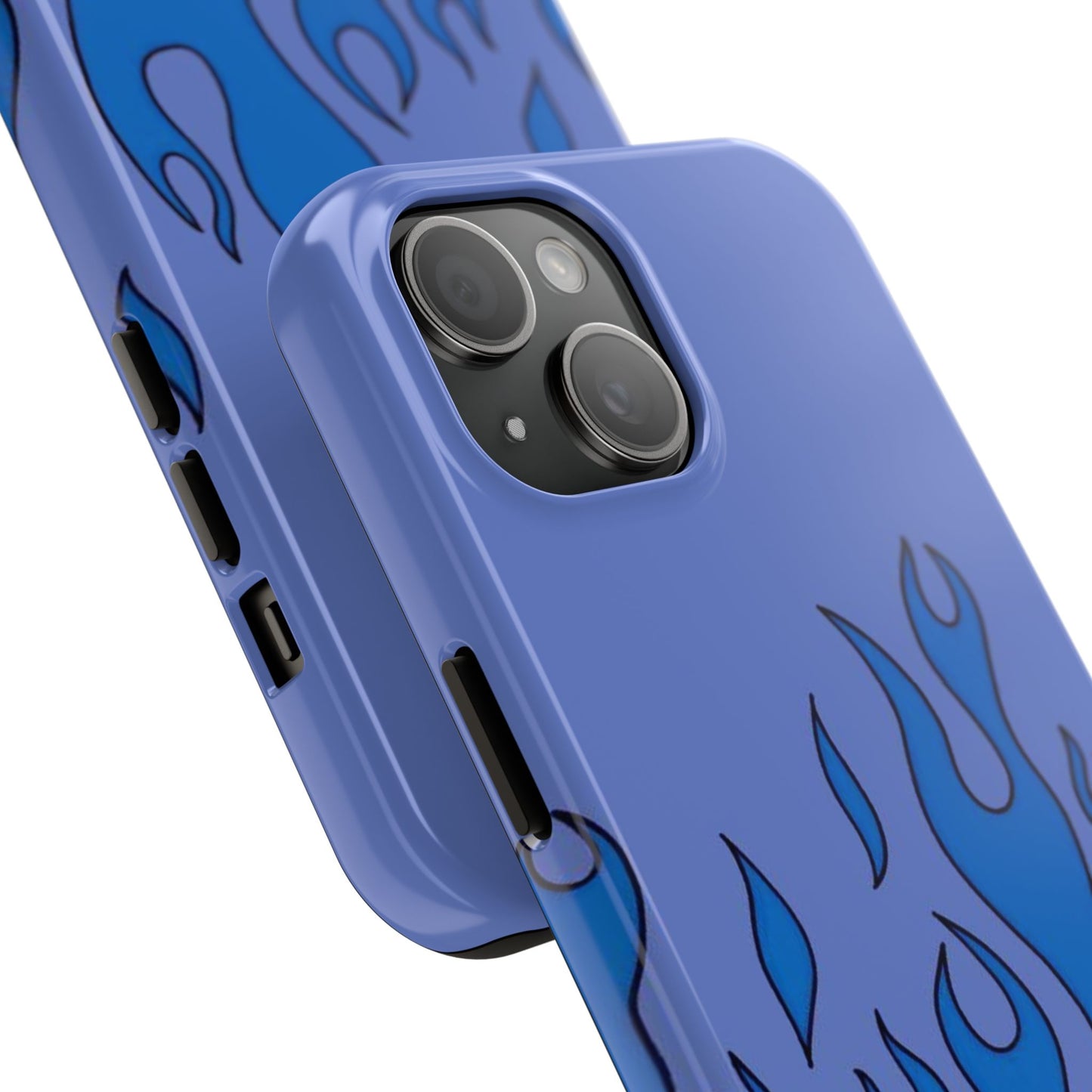 Blue Flames Pattern Phone Case
