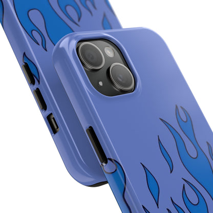 Blue Flames Pattern Phone Case