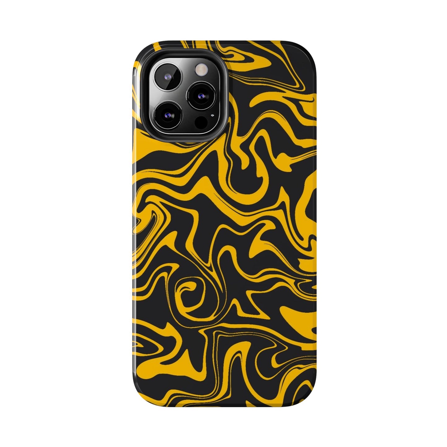 Black and Gold Mix Pattern Phone Case