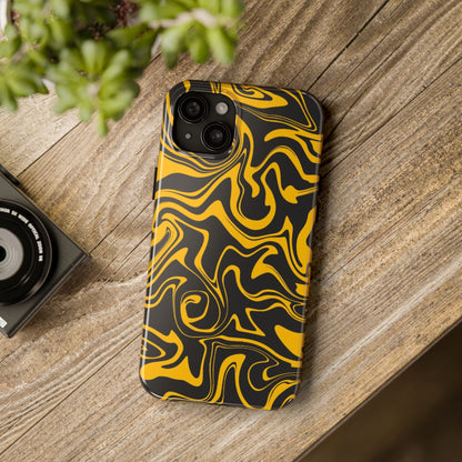 Black and Gold Mix Pattern Phone Case