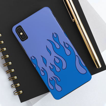 Blue Flames Pattern Phone Case