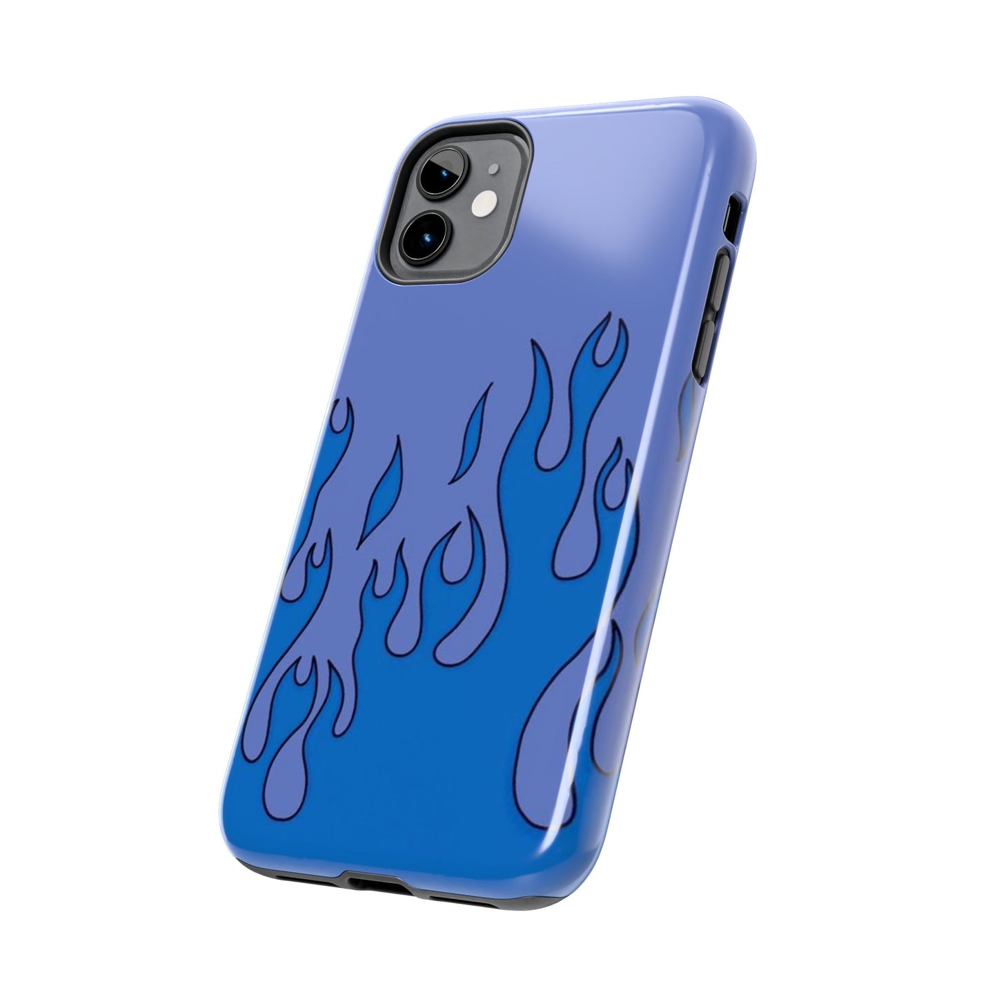 Blue Flames Pattern Phone Case