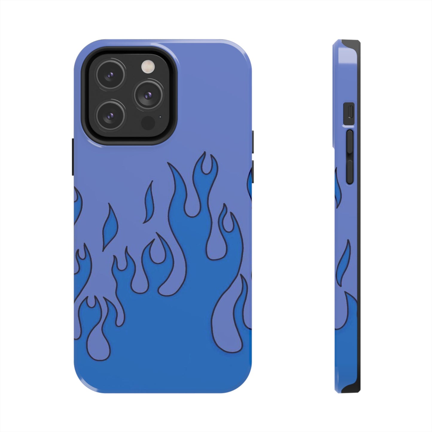 Blue Flames Pattern Phone Case