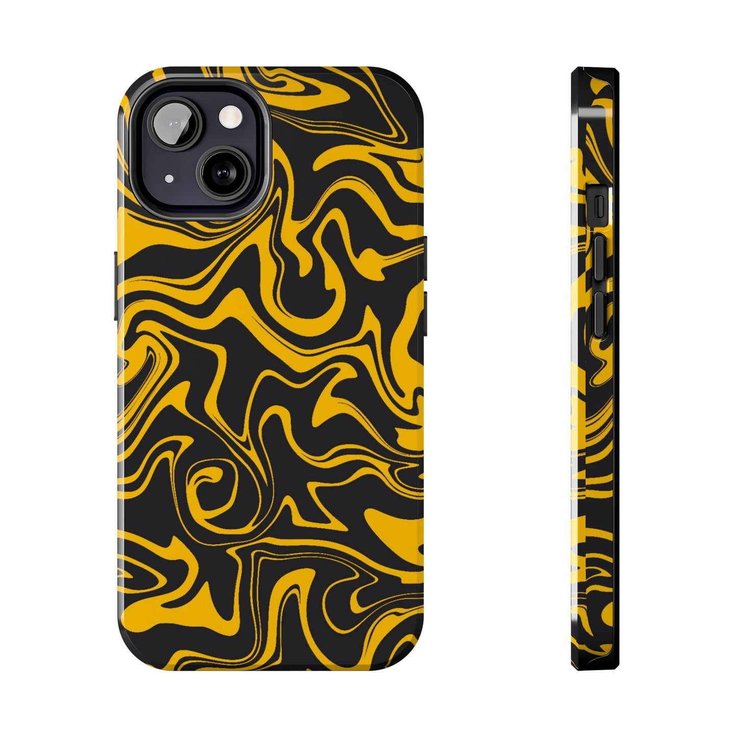 Black and Gold Mix Pattern Phone Case