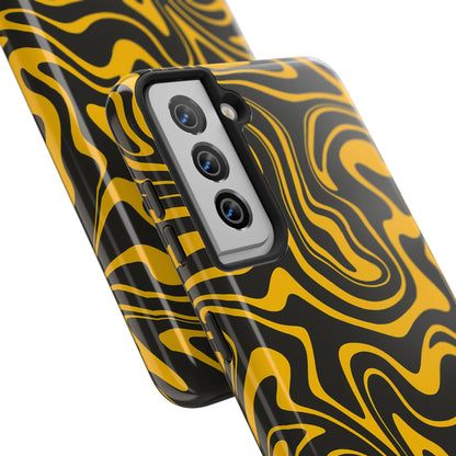 Black and Gold Mix Pattern Phone Case