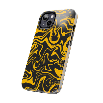 Black and Gold Mix Pattern Phone Case