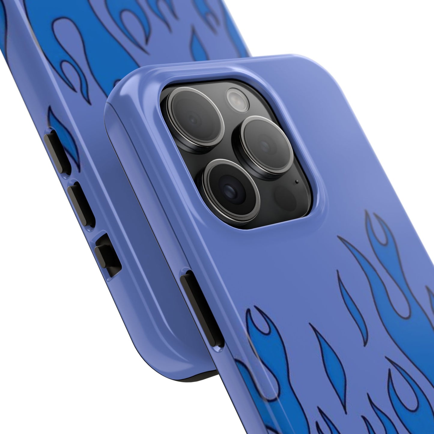 Blue Flames Pattern Phone Case