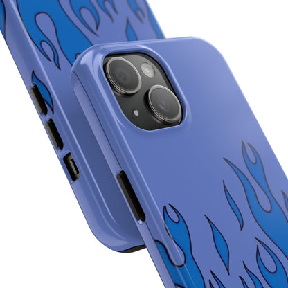 Blue Flames Pattern Phone Case