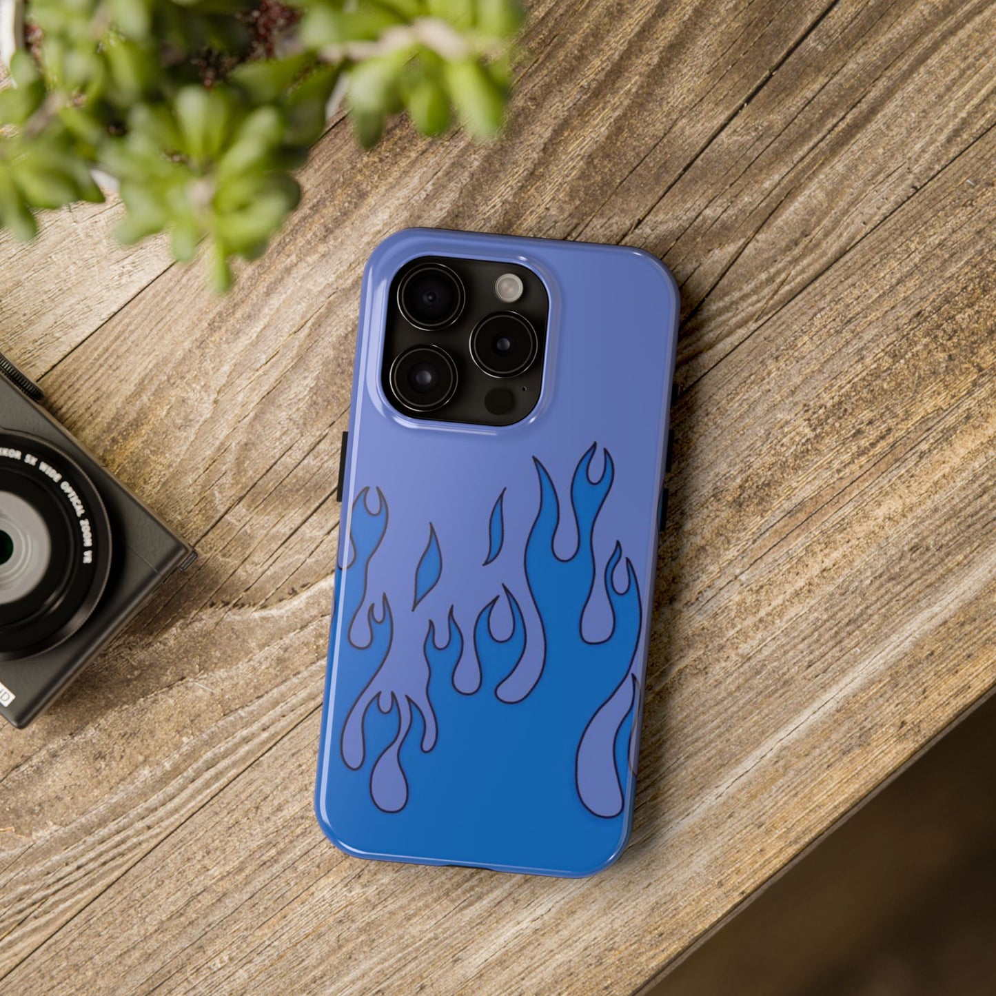 Blue Flames Pattern Phone Case