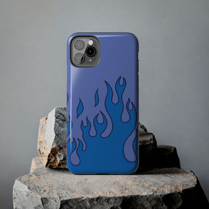 Blue Flames Pattern Phone Case