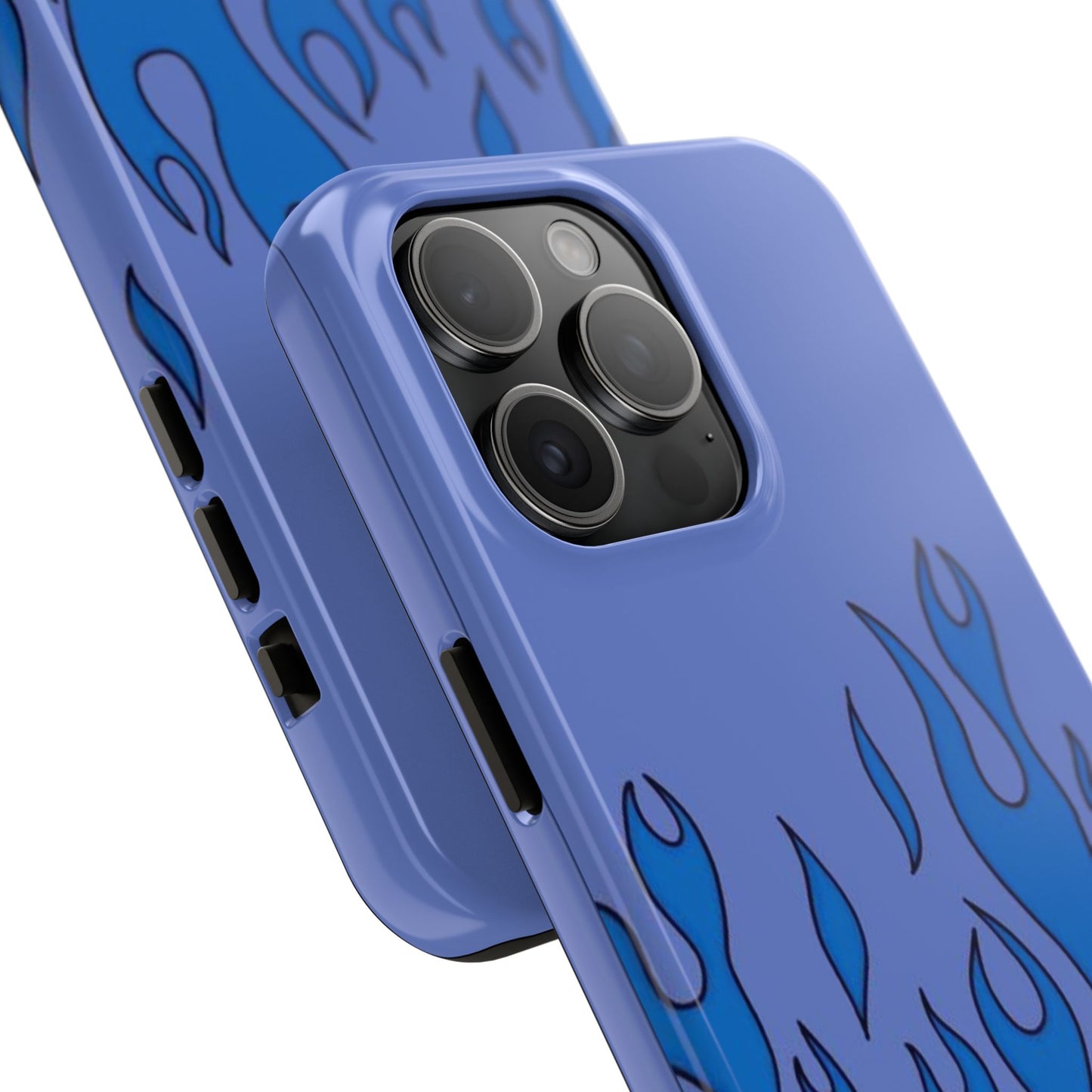 Blue Flames Pattern Phone Case