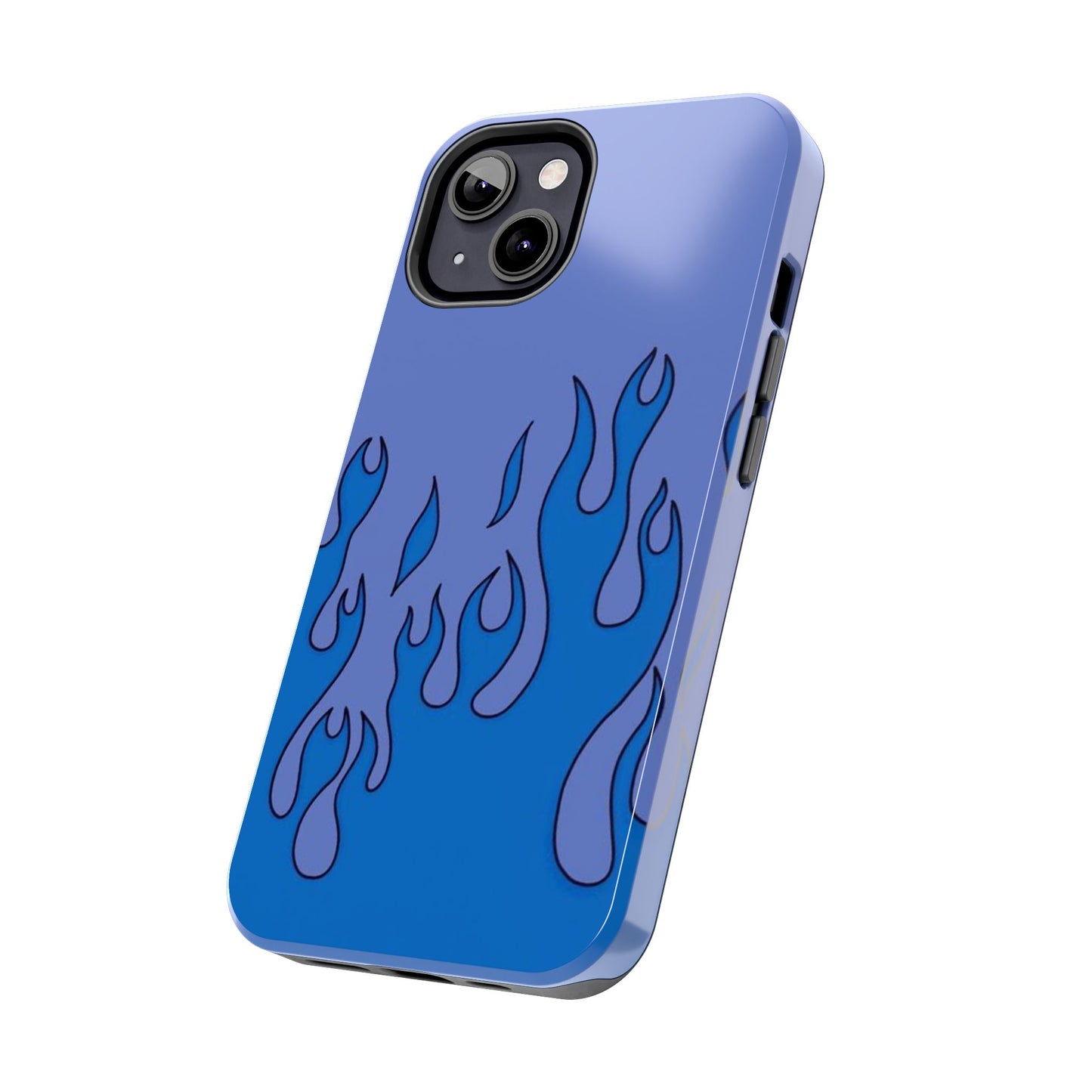 Blue Flames Pattern Phone Case