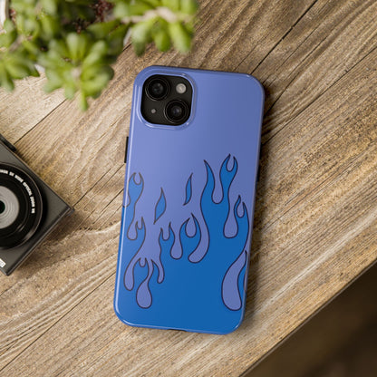 Blue Flames Pattern Phone Case