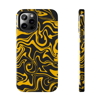 Black and Gold Mix Pattern Phone Case