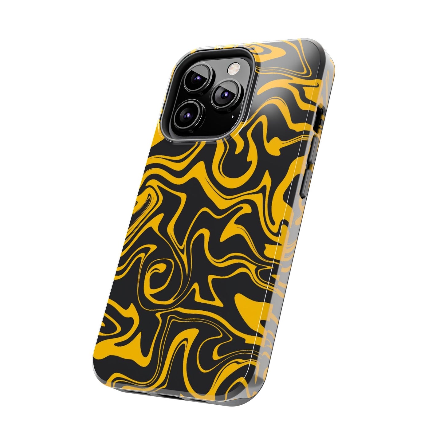 Black and Gold Mix Pattern Phone Case