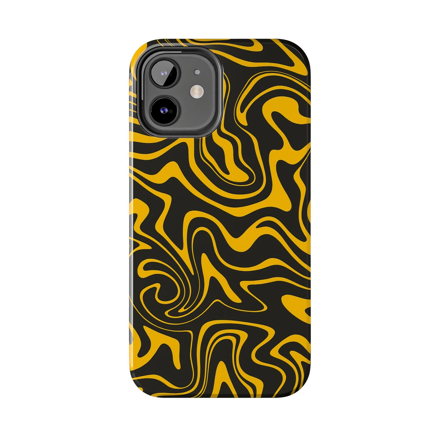 Black and Gold Mix Pattern Phone Case