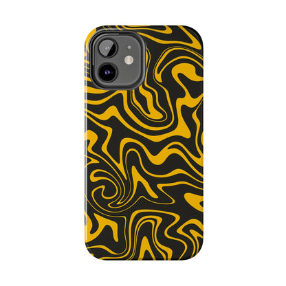 Black and Gold Mix Pattern Phone Case