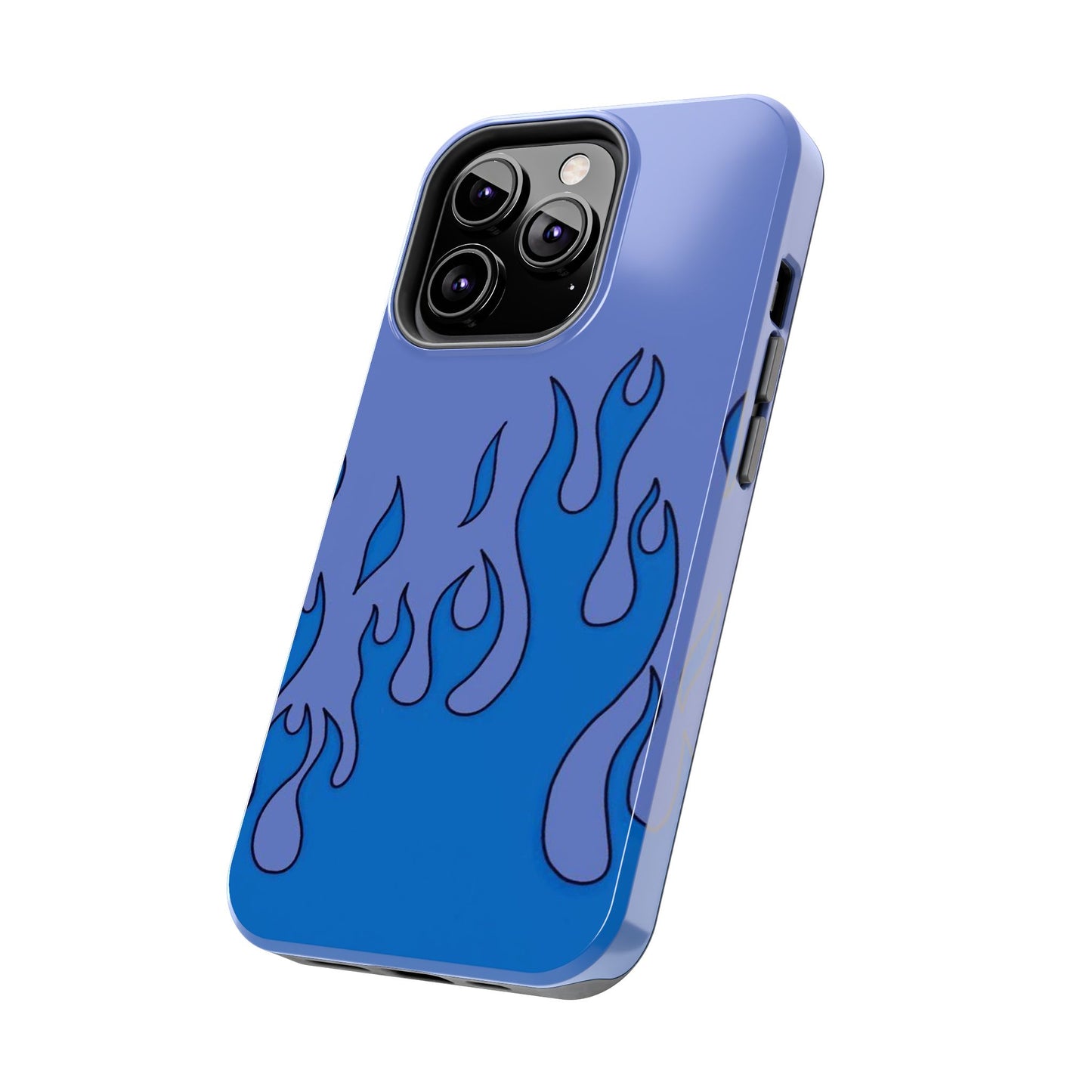 Blue Flames Pattern Phone Case