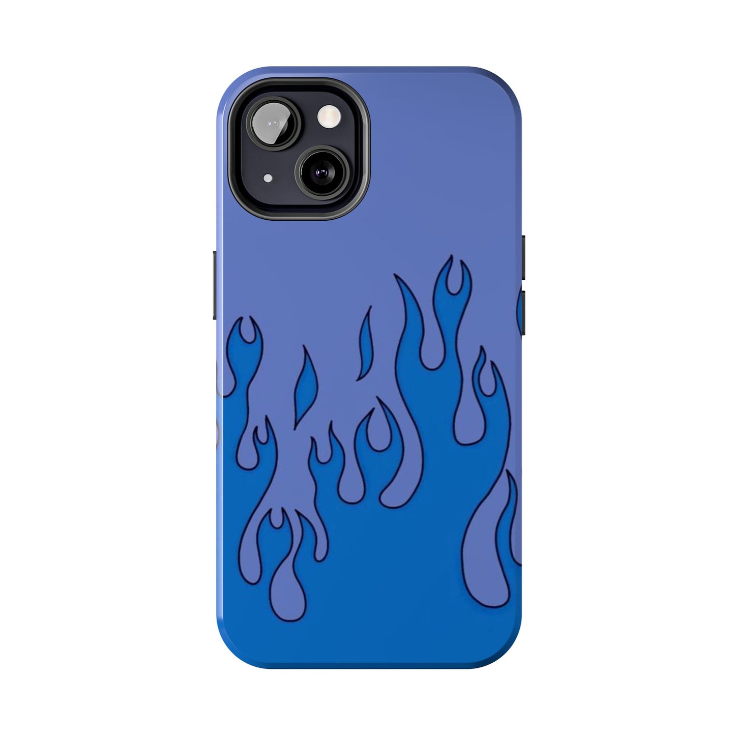 Blue Flames Pattern Phone Case