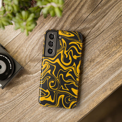 Black and Gold Mix Pattern Phone Case