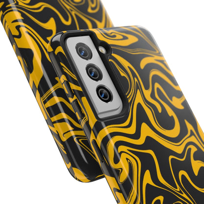 Black and Gold Mix Pattern Phone Case