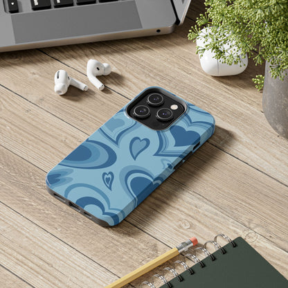 Blue Hearts Pattern Phone Case
