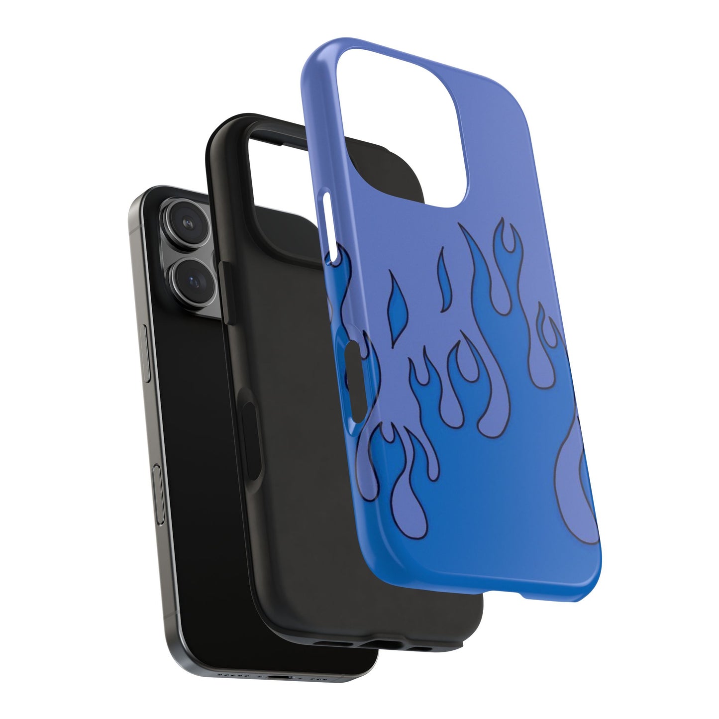 Blue Flames Pattern Phone Case