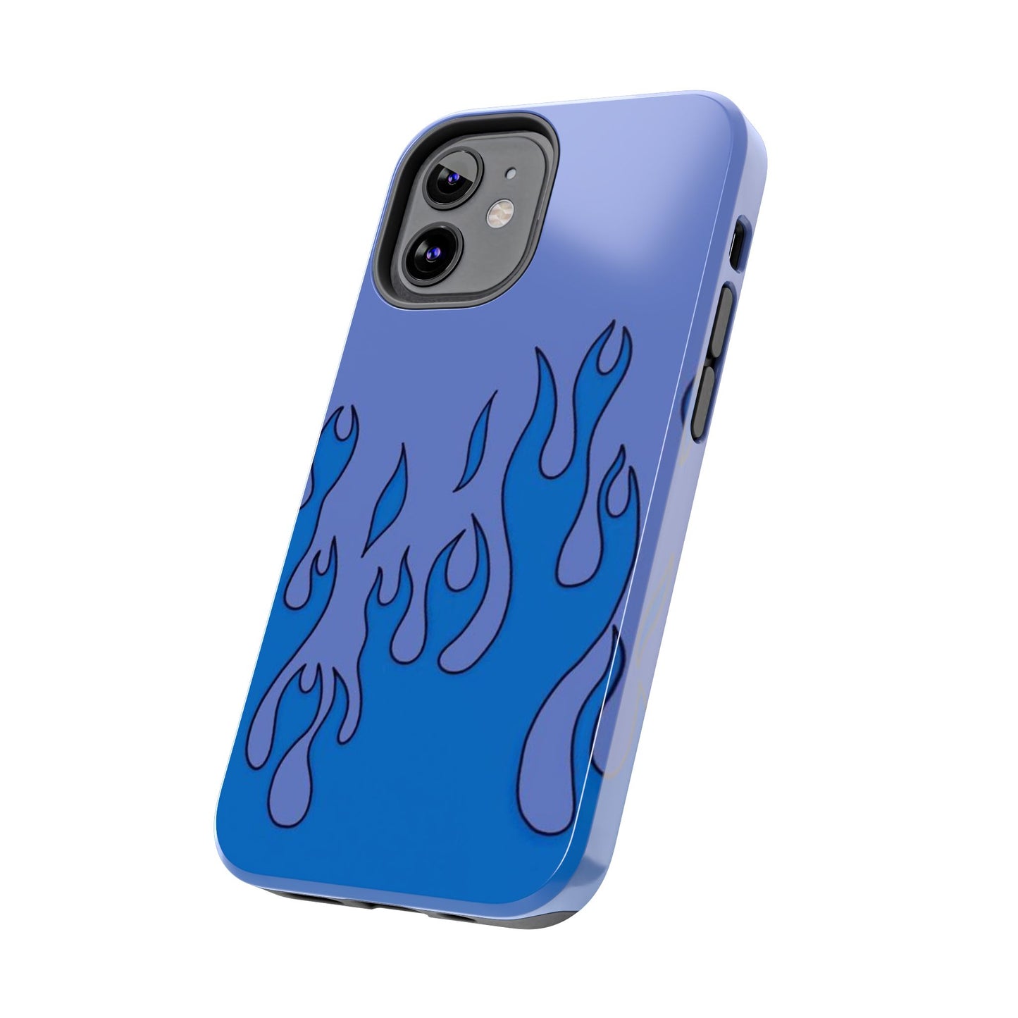 Blue Flames Pattern Phone Case