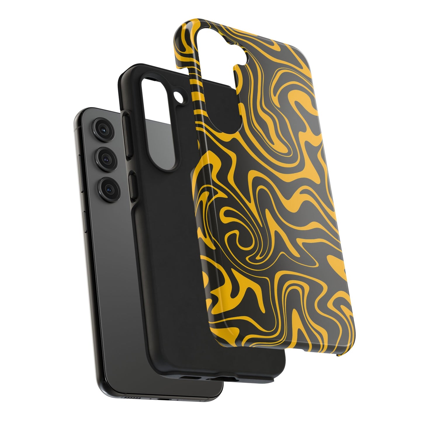Black and Gold Mix Pattern Phone Case