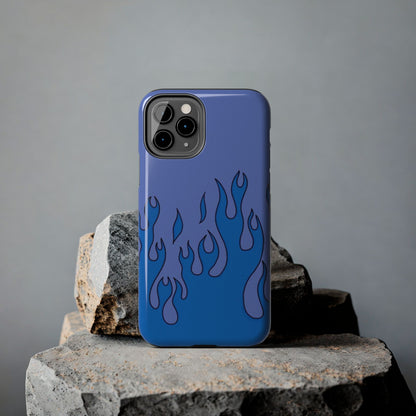 Blue Flames Pattern Phone Case