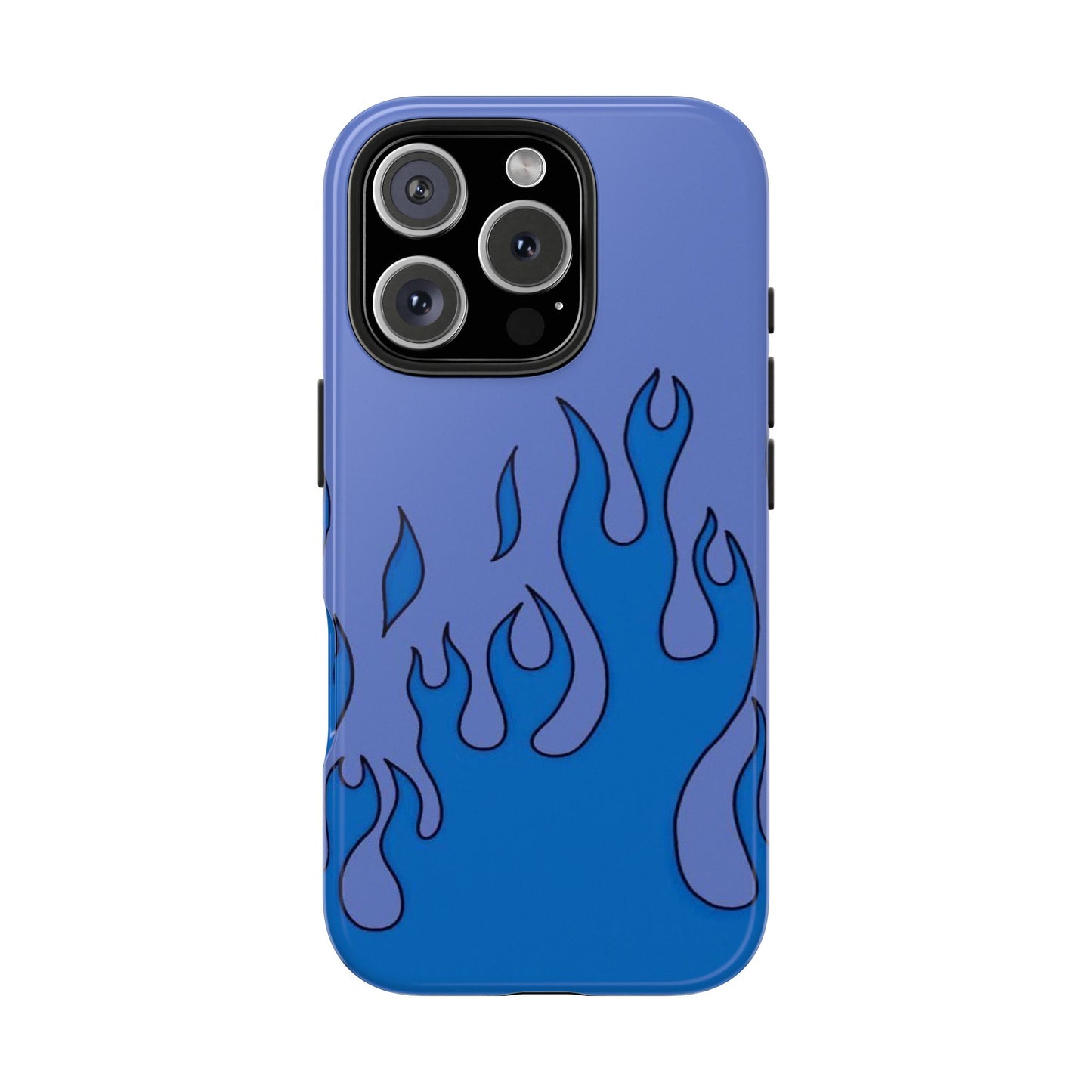 Blue Flames Pattern Phone Case