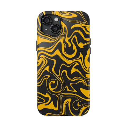 Black and Gold Mix Pattern Phone Case