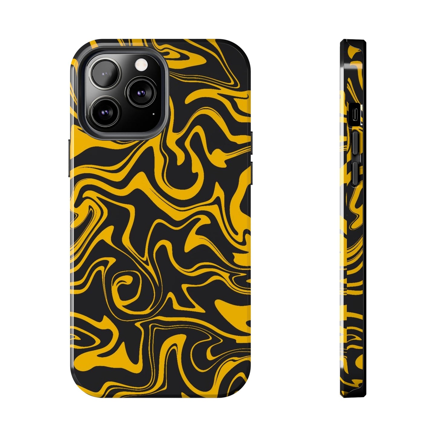 Black and Gold Mix Pattern Phone Case