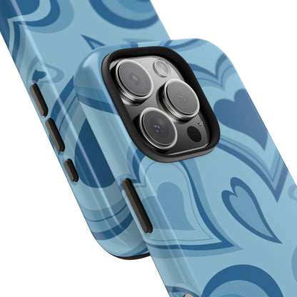 Blue Hearts Pattern Phone Case