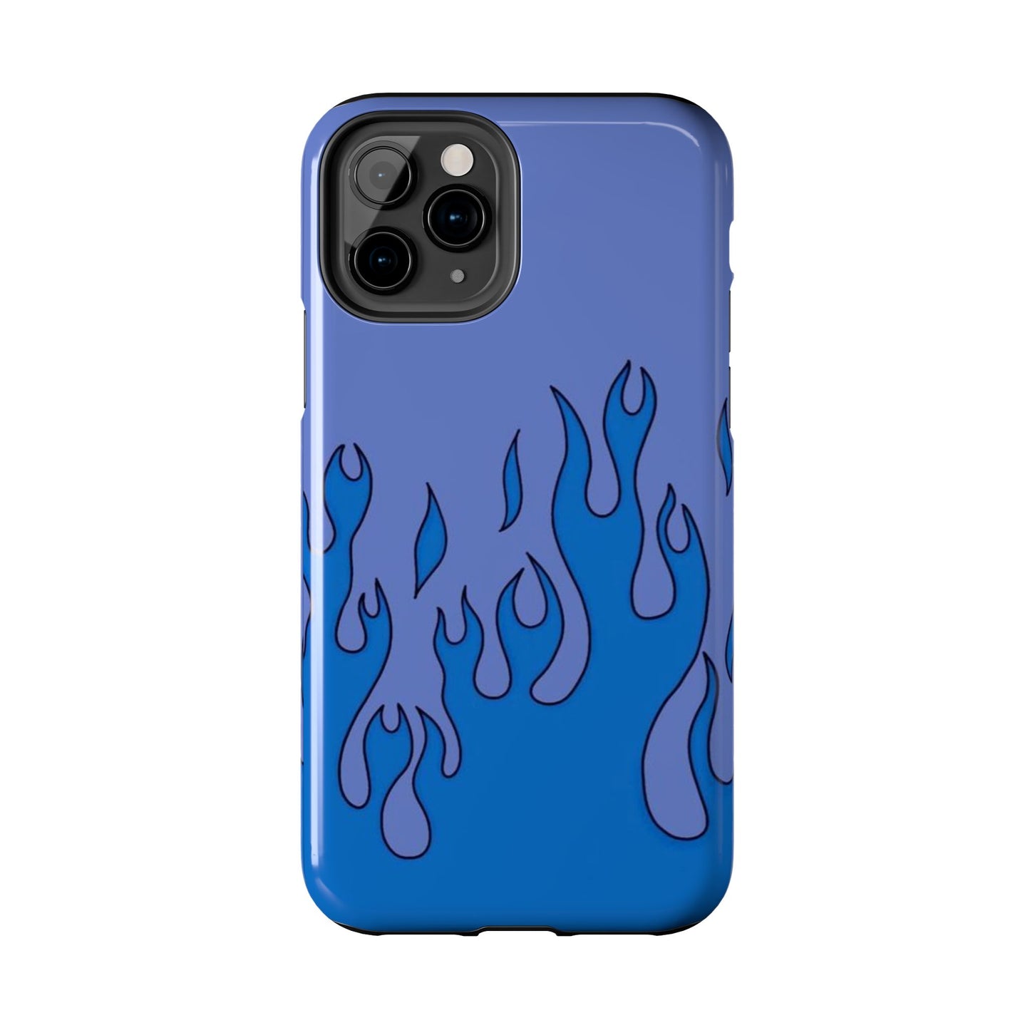 Blue Flames Pattern Phone Case