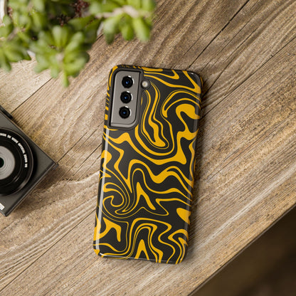 Black and Gold Mix Pattern Phone Case