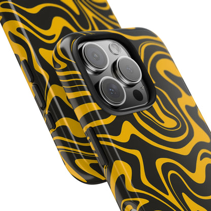 Black and Gold Mix Pattern Phone Case