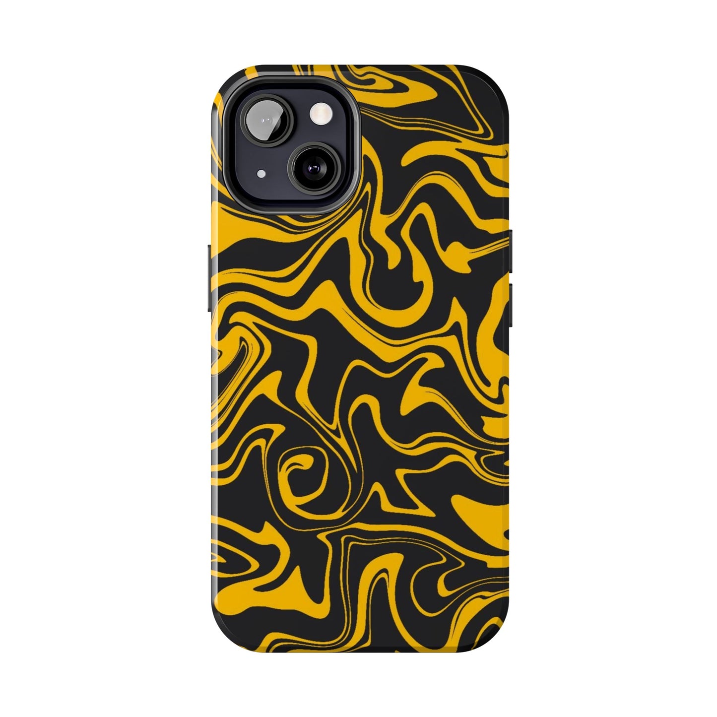 Black and Gold Mix Pattern Phone Case