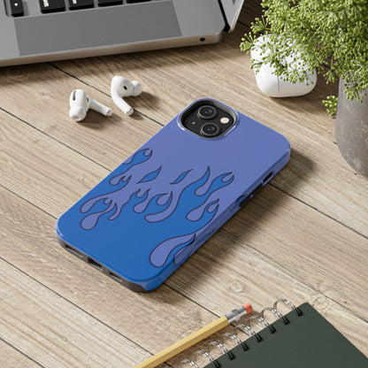 Blue Flames Pattern Phone Case