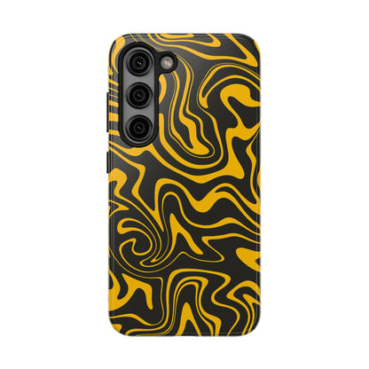 Black and Gold Mix Pattern Phone Case