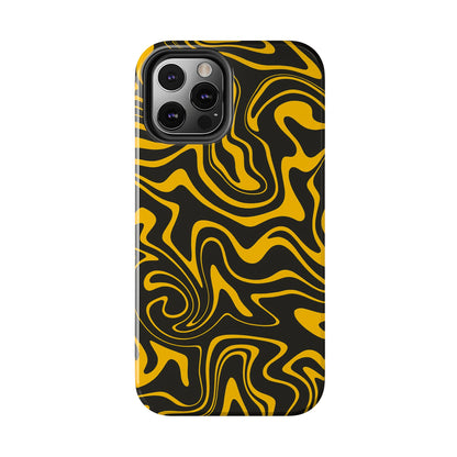 Black and Gold Mix Pattern Phone Case